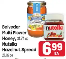 Tony’s Fresh Market Belveder Multi Flower Honey, 31.74 oz Nutella Hazelnut Spread 21.16 oz offer