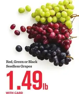Mariano's Red, Green or Black Seedless Grapes offer