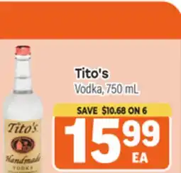 Tony’s Fresh Market Tito's Vodka 750 mL offer