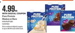 Mariano's Pure Protein Shakes or Bars offer