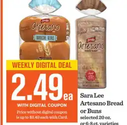 Mariano's Sara Lee Artesano Bread or Buns offer