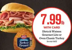 Mariano's Dietz & Watson Gourmet Lite or Oven Classic Turkey offer