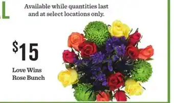 Mariano's Love Wins Rose Bunch offer