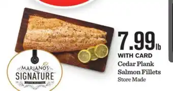 Mariano's Cedar Plank Salmon Fillets offer
