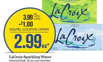 Mariano's LaCroix Sparkling Water offer