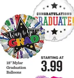 Mariano's 18 Mylar Graduation Balloons offer