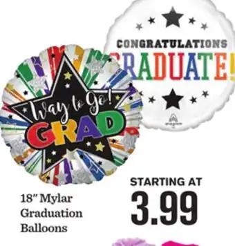 Mariano's 18 Mylar Graduation Balloons offer