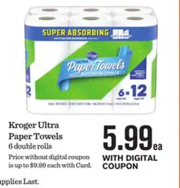 Mariano's Kroger Ultra Paper Towels offer