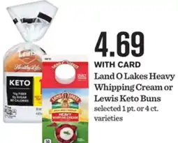 Mariano's Land O Lakes Heavy Whipping Cream or Lewis Keto Buns offer