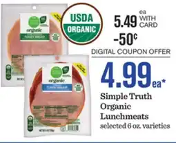 Mariano's Simple Truth Organic Lunchmeats offer
