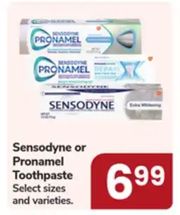 Jewel-Osco Sensodyne or Pronamel Toothpaste offer