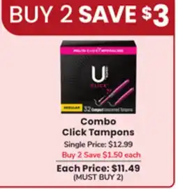 Jewel-Osco Combo Click Tampons offer