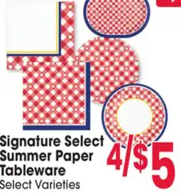 Jewel-Osco Signature Select Paper Summer Paper Tableware offer