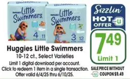 Jewel-Osco Huggies Little Swimmers offer
