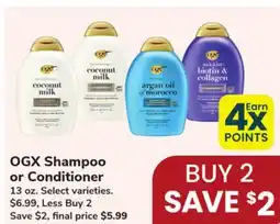 Jewel-Osco OGX Shampoo or Conditioner offer