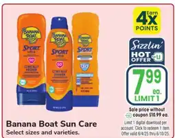 Jewel-Osco Banana Boat Sun Care offer