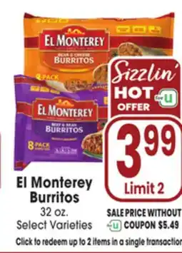 Jewel-Osco El Monterey Burritos offer