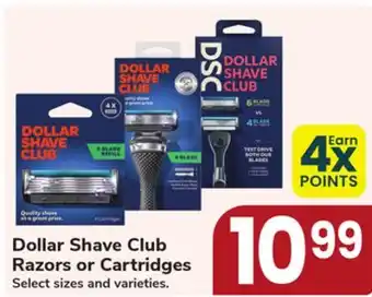 Jewel-Osco Dollar Shave Club Razors or Cartridges offer