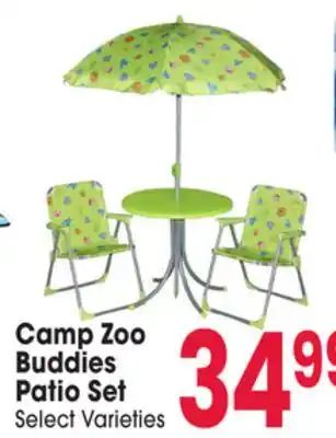 Jewel-Osco Camp Zoo Buddies Patio Set offer