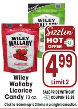 Jewel-Osco Wiley Wallaby Licorice Candy offer