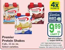 Jewel-Osco Premier Protein Shakes offer