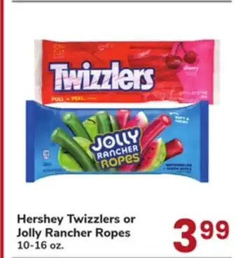 Jewel-Osco Hershey Twizzlers or Jolly Rancher Ropes offer