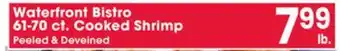 Jewel-Osco Waterfront Bistro 61-70 ct. Cooked Shrimp offer