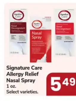 Jewel-Osco Signature Care Allergy Relief Nasal Spray offer