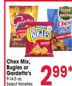 Jewel-Osco Chex Mix, Bugles or Gardetto's offer