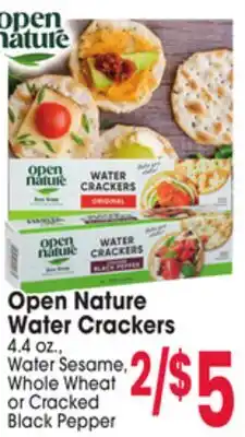 Jewel-Osco Open Nature Water Crackers offer