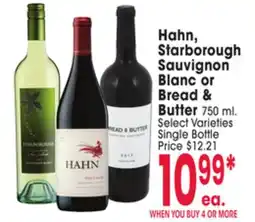 Jewel-Osco Hahn, Starborough Sauvignon Blanc or Bread & Butter offer