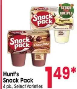 Jewel-Osco Hunt's Snack Pack offer
