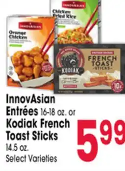 Jewel-Osco InnovAsian Entrées 16-18 oz. or Kodiak French Toast Sticks 14.5 oz offer