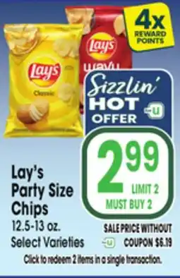 Jewel-Osco Lay's Party Size Chips offer
