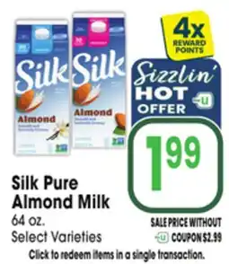 Jewel-Osco Silk Pure Almond Milk offer