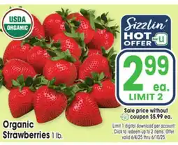 Jewel-Osco Organic Strawberries offer