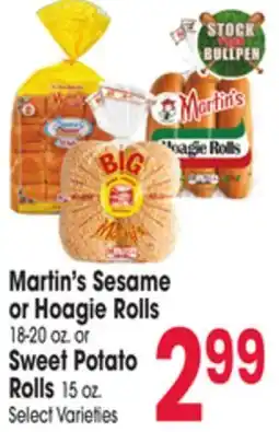 Jewel-Osco Martin's Sesame or Hoagie Rolls 18-20 oz. or Sweet Potato Rolls 15 oz offer