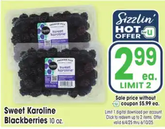 Jewel-Osco Sweet Karoline Blackberries offer