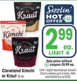 Jewel-Osco Cleveland Kimchi or Kraut offer