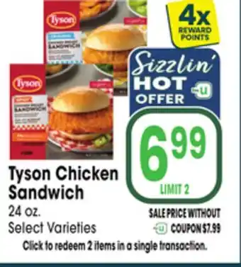 Jewel-Osco Tyson Chicken Sandwich offer