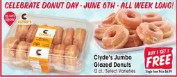 Jewel-Osco Clyde's Jumbo Glazed Donuts offer