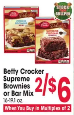 Jewel-Osco Betty Crocker Supreme Brownies or Bar Mix offer