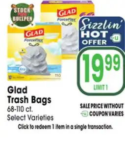 Jewel-Osco Glad Trash Bags offer