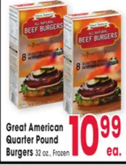 Jewel-Osco Great American Quarter Pound Quarter Pound Burgers offer
