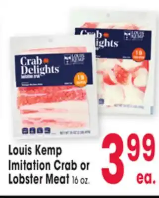 Jewel-Osco Louis Kemp Imitation Crab or Imitation Crab or Lobster Meat offer