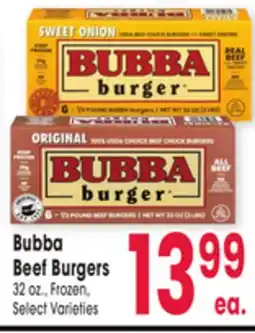 Jewel-Osco Bubba Beef Burgers offer