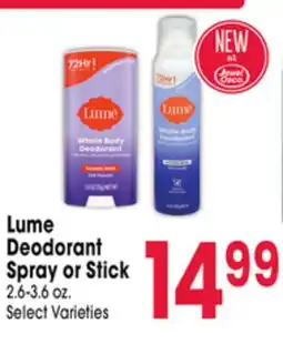 Jewel-Osco Lume Deodorant Spray or Stick offer