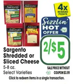 Jewel-Osco Sargento Shredded or Sliced Cheese offer