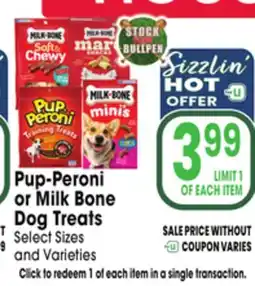 Jewel-Osco Pup-Peroni or Milk Bone Dog Treats offer