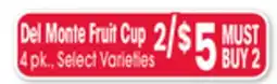 Jewel-Osco Del Monte Fruit Cup offer
